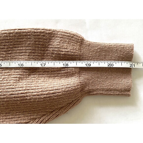 Free People Oversized Ribbed Turtleneck Tunic Sweater Chunky Knit Sz XS - Picture 8 of 10